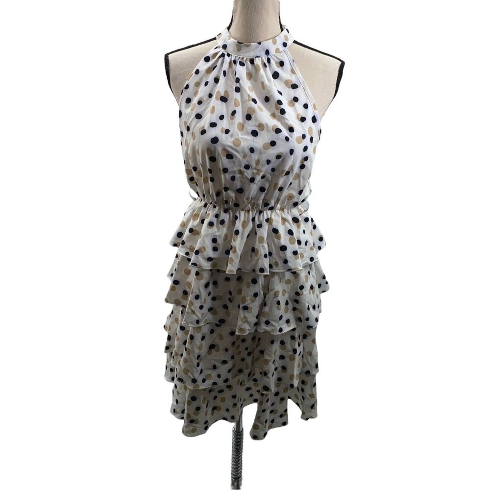 Small Sleeveless Ruffle Dress Polka Dots Unbranded